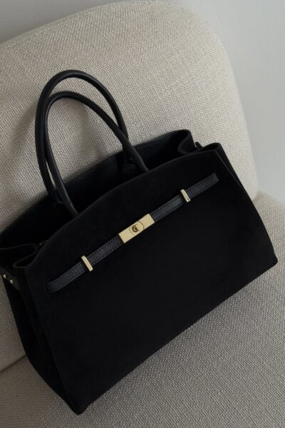 Torebka Olivia zamszowa - czarna