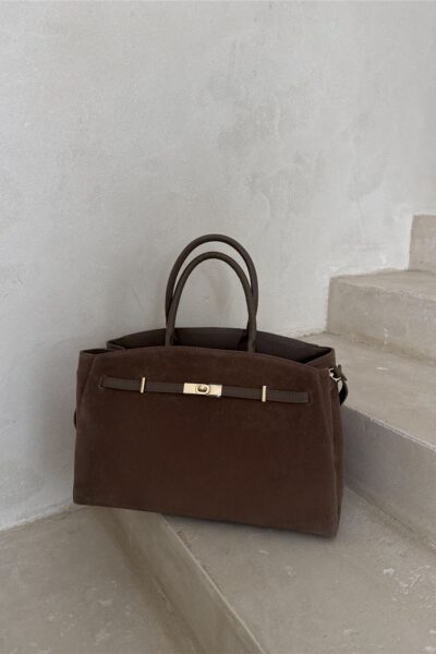 Torebka Olivia zamszowa - taupe