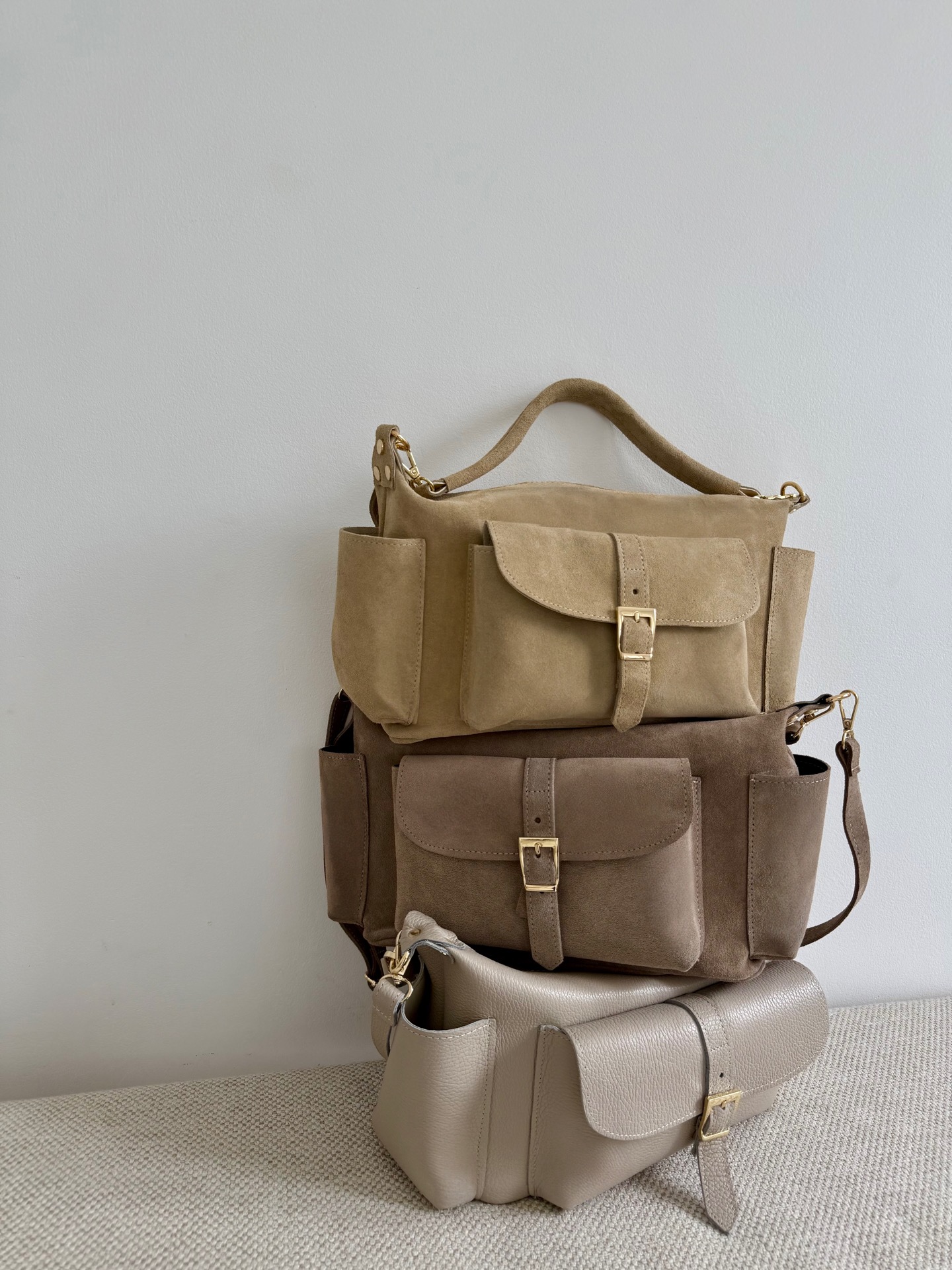Torebka Cleo - beige zamszowa - obrazek 4